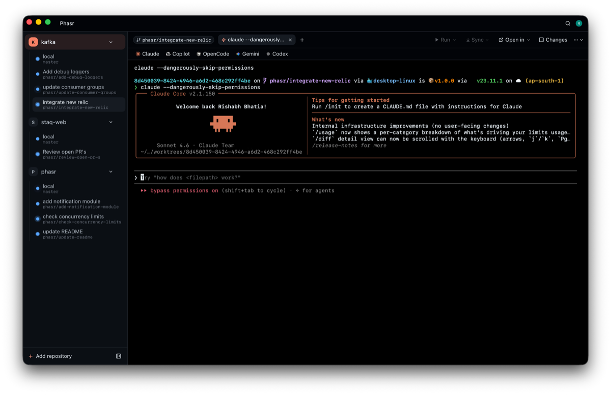 Phasr screenshot
